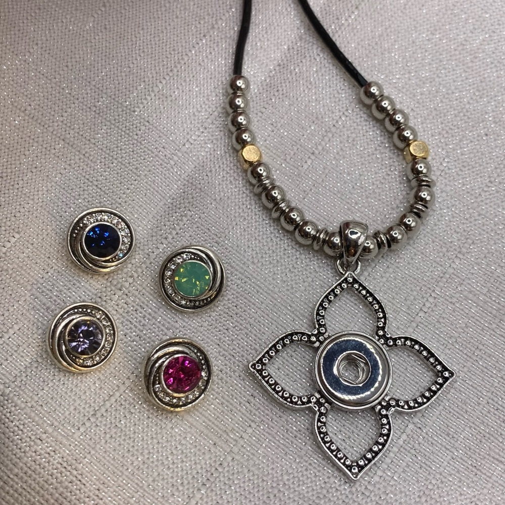 PETITE CHARM - Leather & Bead Ginger Snaps & Co. Necklace with Charms 12mm/13mm